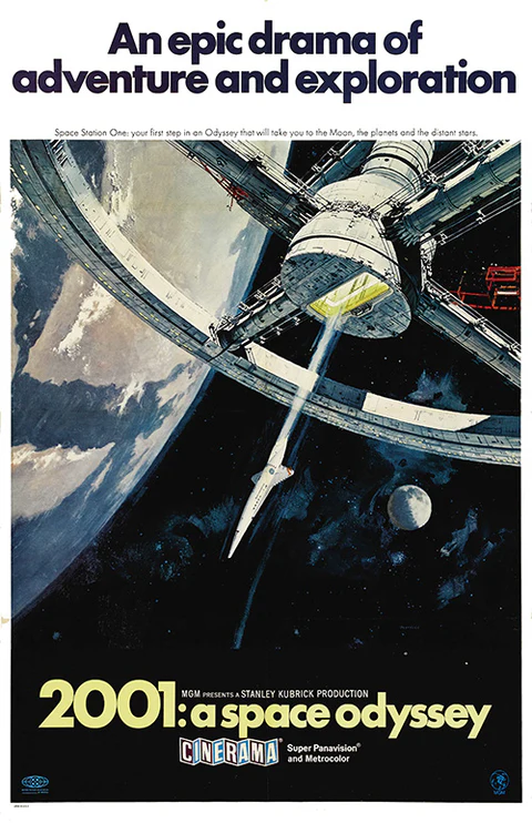 Filmposter på 2001: A Space Oddysey